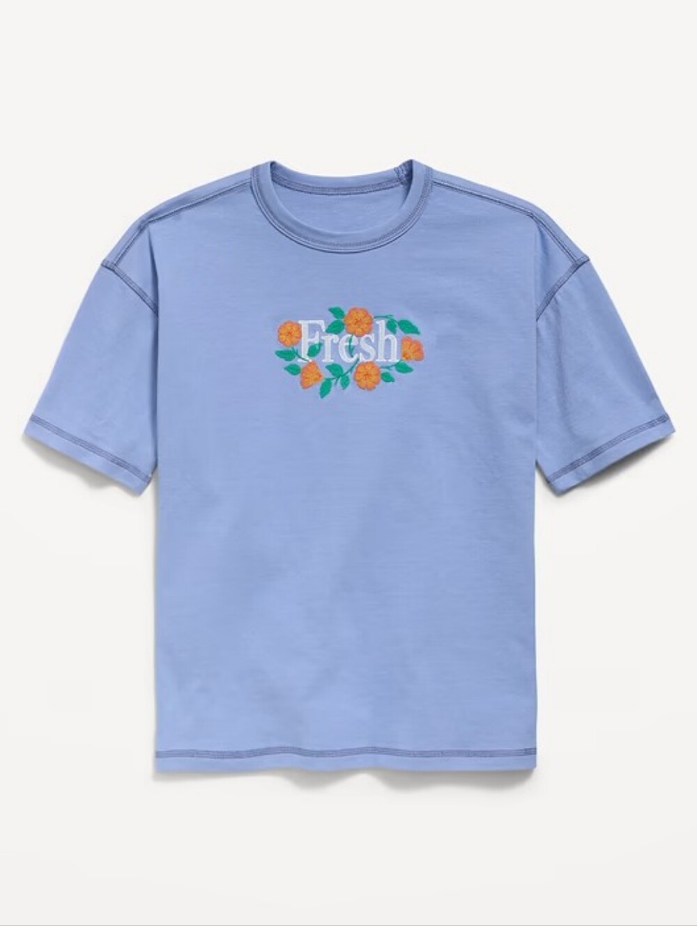 New Kids Oversized Graphic Tee Embroidered Fresh Size XL Unisex Old Navy